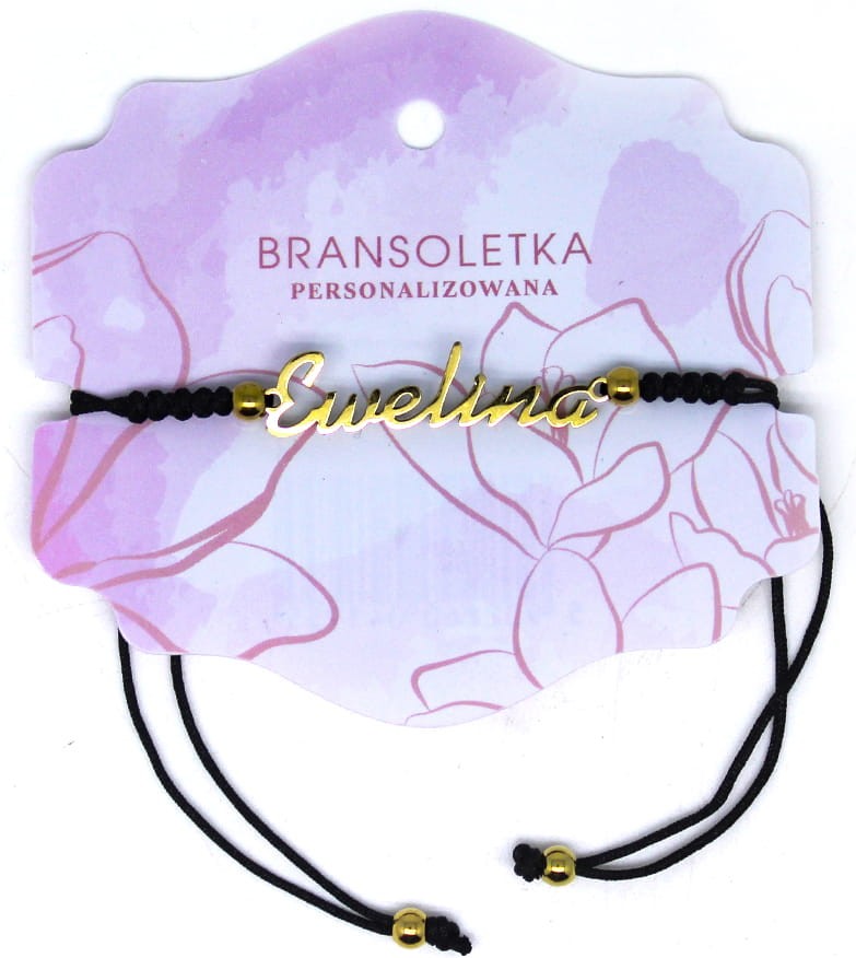 Bransoletka personalizowana z imieniem Ewelina