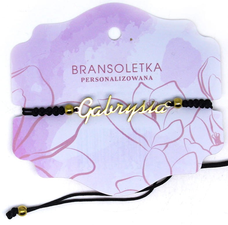 Bransoletka personalizowana z imieniem Gabrysia