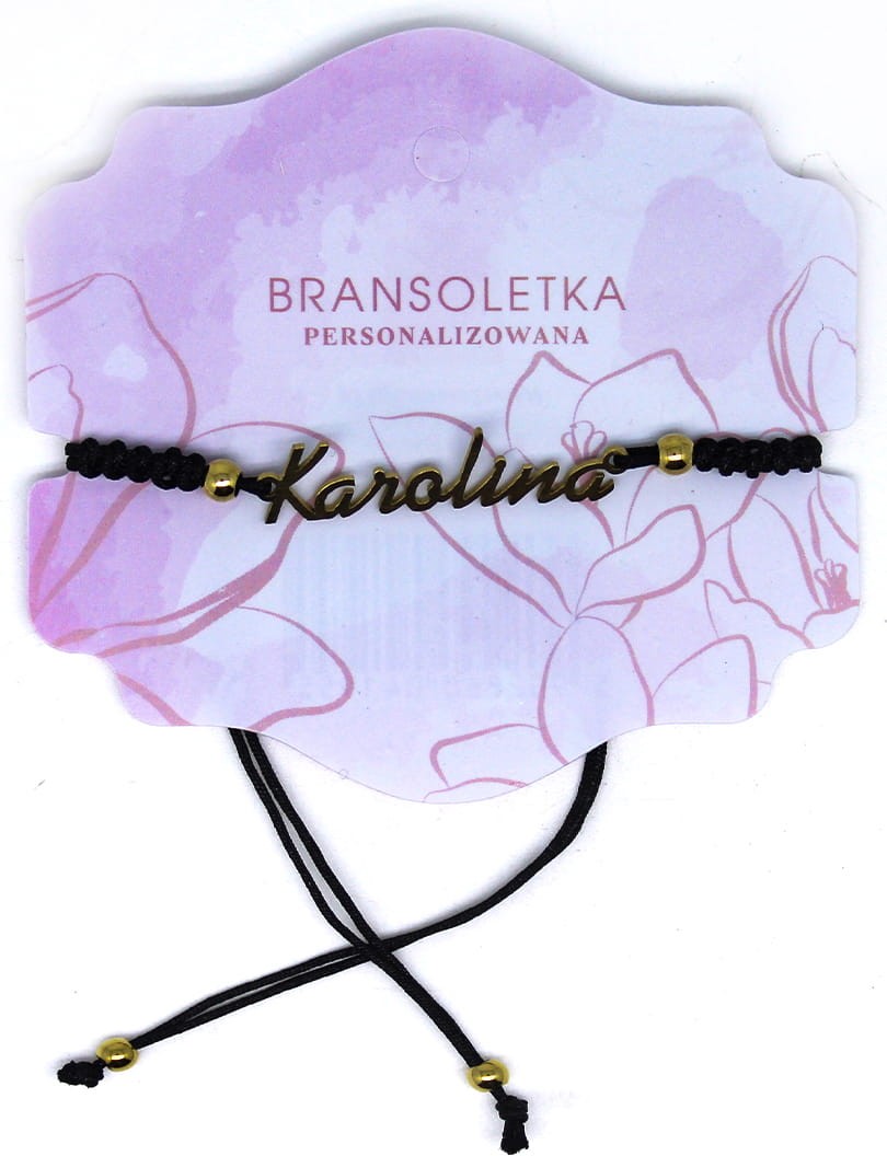 Bransoletka personalizowana z imieniem Karolina