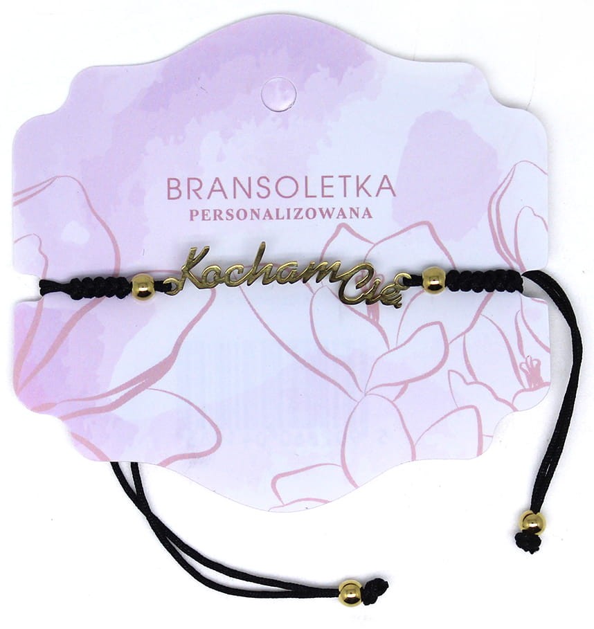 Bransoletka personalizowana z napisem Kocham Cię