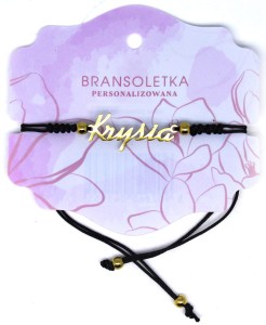 Bransoletka personalizowana z imieniem Krysia