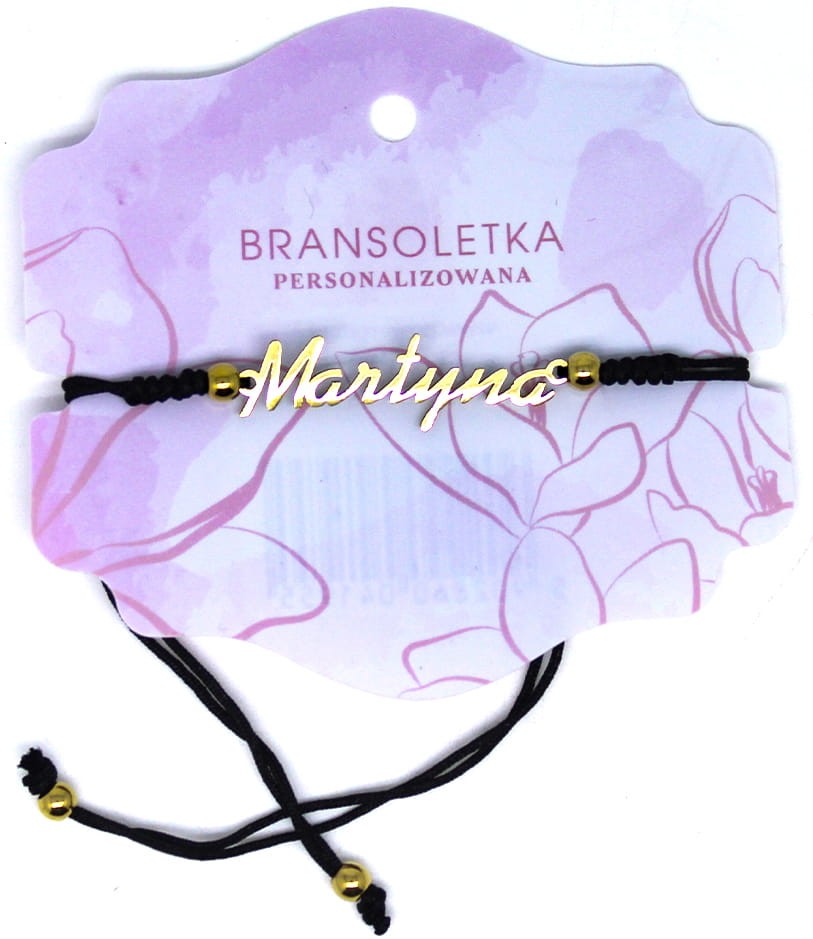 Bransoletka personalizowana z imieniem Martyna