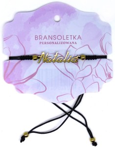 Bransoletka personalizowana z imieniem Natalia