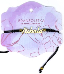 Bransoletka personalizowana z imieniem Nikola