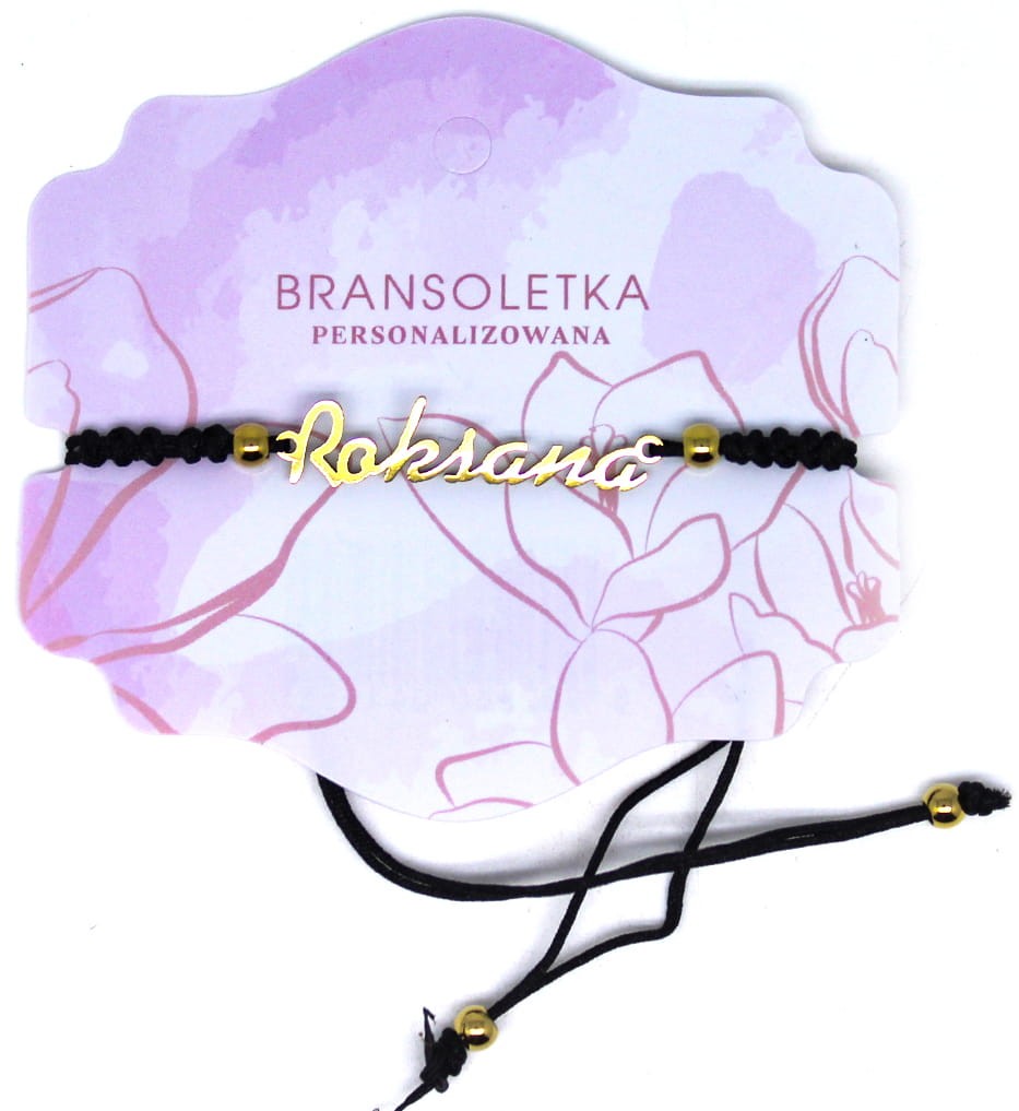 Bransoletka personalizowana z imieniem Roksana