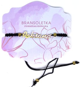 Bransoletka personalizowana z imieniem Roksana