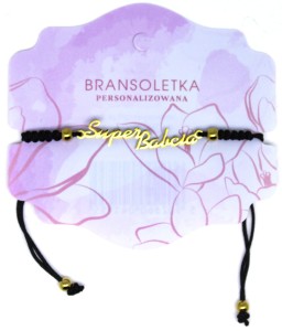 Bransoletka personalizowana z napisem Super Babcia