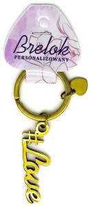 Brelok personalizowany z napisem Love