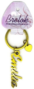 Brelok personalizowany z imieniem Emilia