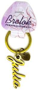 Brelok personalizowany z imieniem Julia