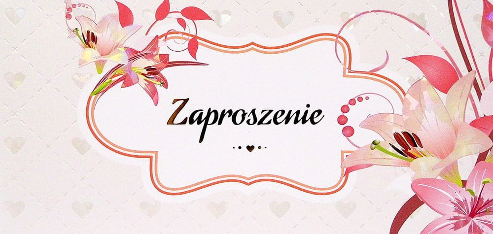 Zaproszenia uniwersalne z kwiatami