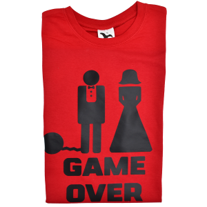 Koszulka Game Over na wieczór kawalerski pan młody