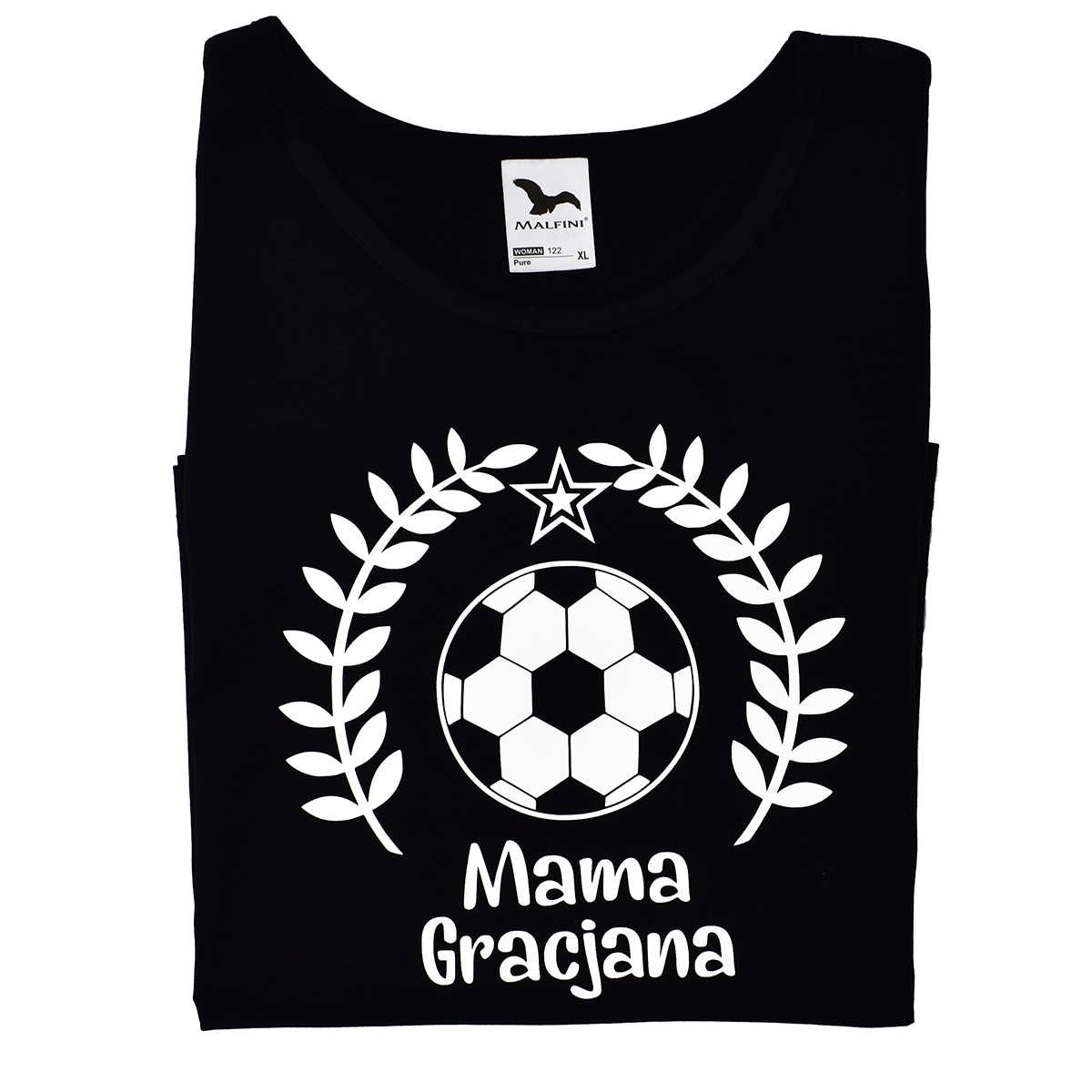 t-shirt damska mama z imieniem i piłką