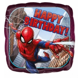 Balon foliowy 45cm - Spiderman Happy Birthday