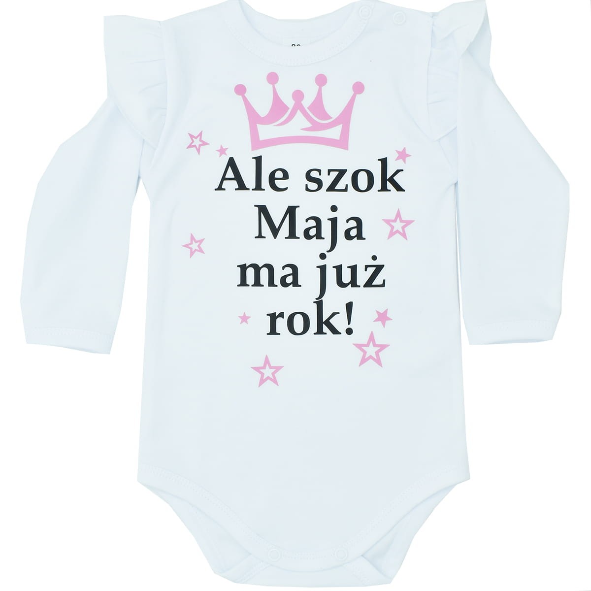 body z falbanka ale szok + imie dziecka