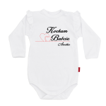 Body dziecięce z falbanką Kocham Babcię z imieniem dziecka