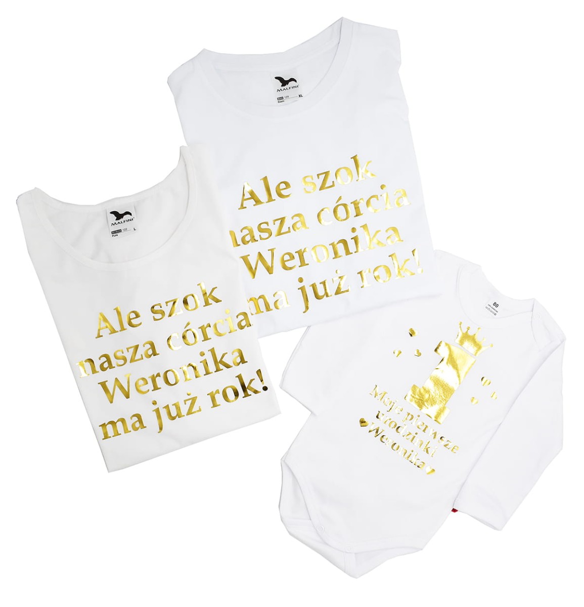 zestaw ale szok nasza córcia ma juz rok 2+1