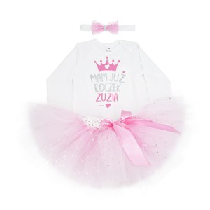 Komplet urodzinowy - Mam już rok z imieniem dziecka