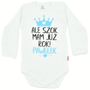 Body dziecięce Ale szok mam już rok z imieniem dziecka