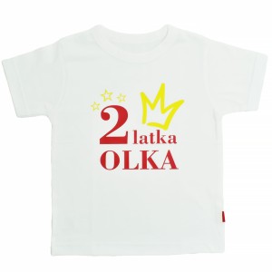 Koszulka 2 latka z koroną i imieniem dziecka