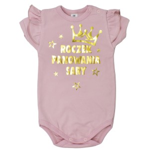 Body ROCZEK PANOWANIA + imię brudny róż