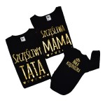 Zestaw koszulek Szczęśliwa rodzina mama, tata i Mała Księżniczka