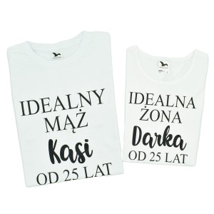 Zestaw koszulek Idealny mąż i Idealna żona