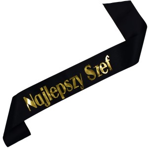 Czarna szarfa Najlepszy szef