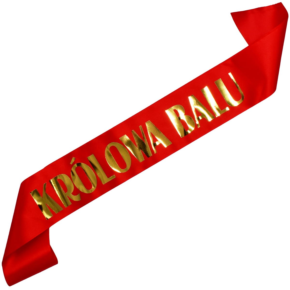 szarfa krolowa balu czerwona