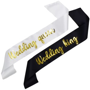 Komplet szarf Wedding Queen i Wedding King