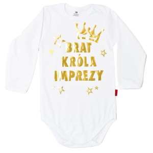 Body dziecięce Brat Króla Imprezy białe