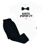Komplet dla chłopca Król Imprezy ze spodenkami