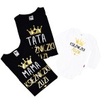 Zestaw koszulek mama tata córka KSIĘŻNICZKA + imię