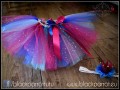 spódniczka tutu o kolorze kobaltu jasny niebieski oraz fuksja