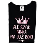 Koszulka damska Ale szok ma już rok! z imieniem dziecka