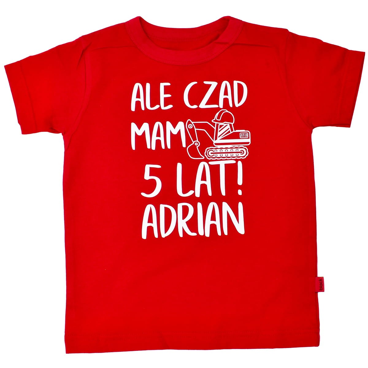 koszulka dziecieca ale czad mam 5 lat z imieniem i koparka