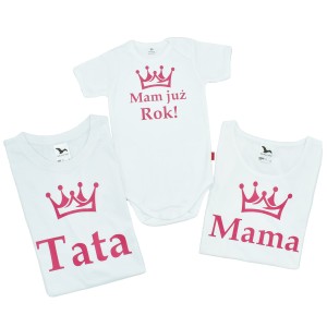 Zestaw rodzinny Mam już rok! mama tata dziecko