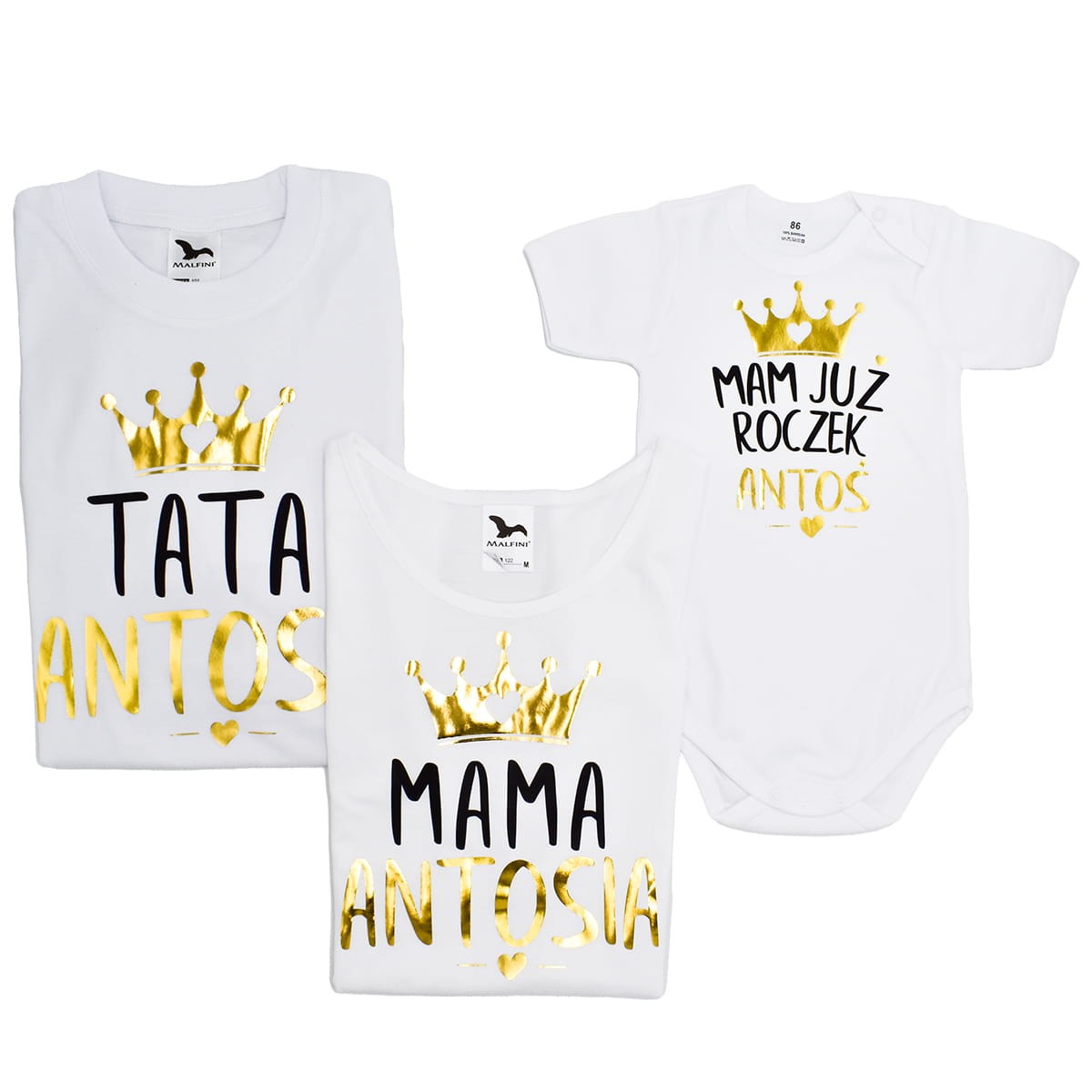 zestaw rodzinny mam juz roczek z imieniem dziecka 2 plus 1