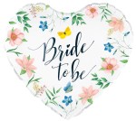 Balon foliowy serce Bride to be Kwiaty 45cm