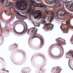 Konfetti foliowe 15 g - rose gold pierścionki