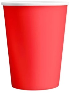 Kubeczki czerwone 220ml 6szt