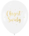 Balony na Chrzest Święty biało-złote 6szt
