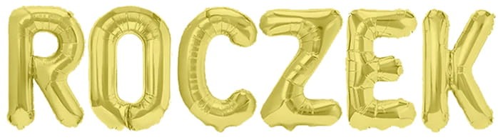 Balon foliowy napis ROCZEK złoty