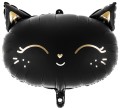 Balon foliowy Kotek, 48x36cm, czarny