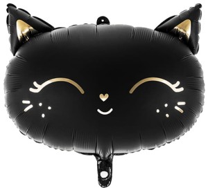 Balon foliowy Kotek, 48x36cm, czarny