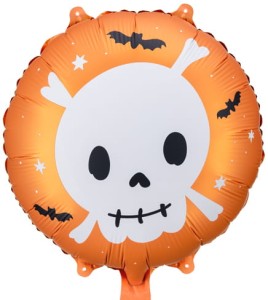 Balon foliowy Czaszka, 45 cm, mix