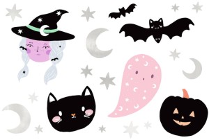 Tatuaże zmywalne Halloween, mix