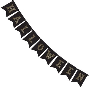 Baner Halloween, czarny, 20x175cm