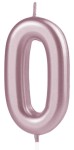 Świeczka cyfra rose gold 0