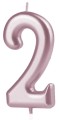 Świeczka cyfra rose gold 2